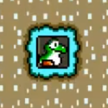"yoshi in hell.png". (a sprite of baby yoshi from super mario world in a one tile square surrounded on all sides by ground tiles with no evident way for it to be accessible)